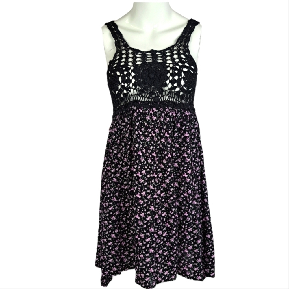 Attrativo‎ Boho Floral print Crochet Dress